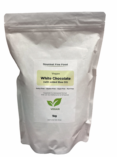 HCF Vegan White Chocolate Couverture with added Shea Oil - 1kg